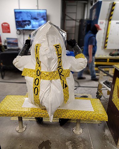 A hazardous waste technician