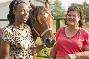 An animal assisted therapist