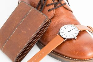 Leather goods product developer article illustration