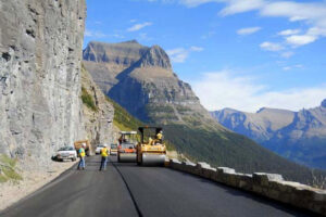 A road construction supervisor