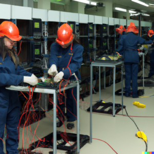 Electrical equipment production supervisor article illustration