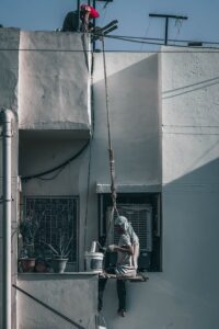 A construction painting supervisor