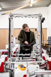 A robotics engineering technician